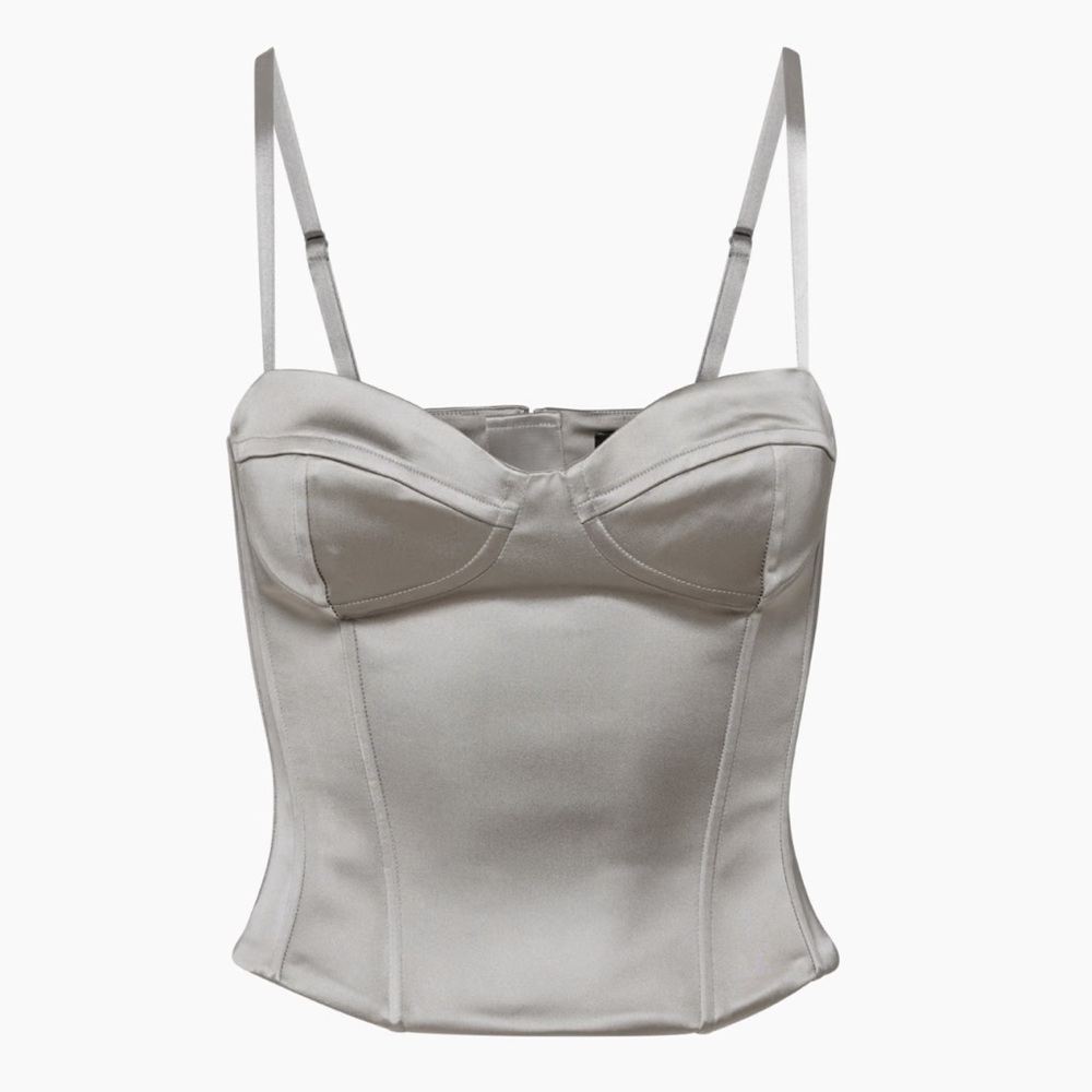 ❌SOLD❌ Aritzia Dazzle Satin Bustier Top
